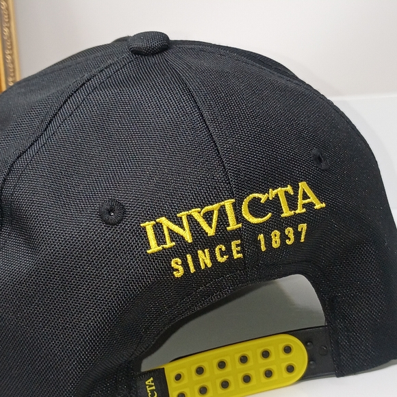 Invicta Racing Team Black & Yellow Baseball Snapback Cap - Picture 8 of 12